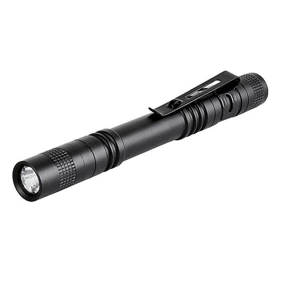 1X LED Flashlight Clip Mini Light Penlight Pocket Portable Torch Lamp Pen