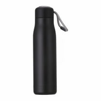 1X Large Capacity Stainless Steel Thermos Cup,Large Capacity Stainless Steel Thermos Cup 550Ml Black