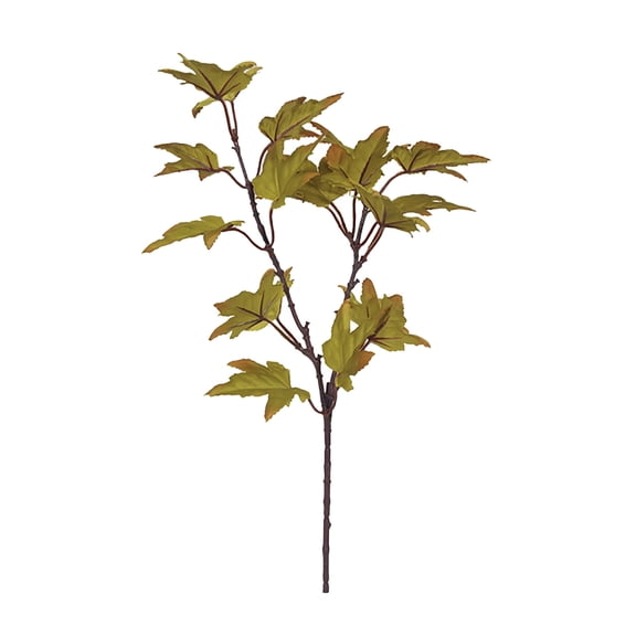1X Maple Leaf Branch,Artificial Maple Leaves Branch Fake Fall Leaves Stems Plants Outdoor For Home Kitchen Thanksgiving Decor,Simulation Maple Leaf Branch Autumn Decoration Green Green