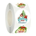 thumbnail image 1 of 1X Merry Christmas Decorative Label - 500 Pcs Merry Christmas Stickers Roll 1" Round Tags Snowman Bell Self Adhesive Xmas Decorative Envelope Seals Stickers, 1 of 7