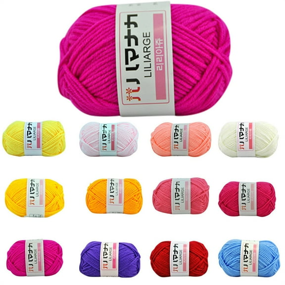 1X Milk Cotton Yarn 1Pc Chunky Colorful Hand Knitting Milk Cotton Knitting Crochet Blended Cotton Diy Knitting Diy