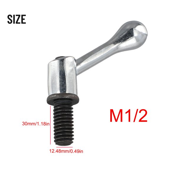 1X Milling Machine Table Lock Bolt Handle Vertical Mill Tool Fit For Bridgeport Silver M1/2 YIWEI
