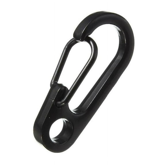 1X Mini Buckles Snap Spring Clip Hook Carabiner Tool Best Key Black Best U3X8