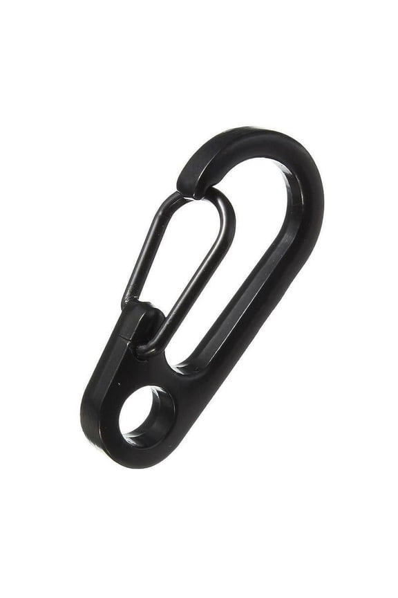 1X Mini Buckles Snap Spring Clip Hook Carabiner Tool Best Key Black Best U3X8