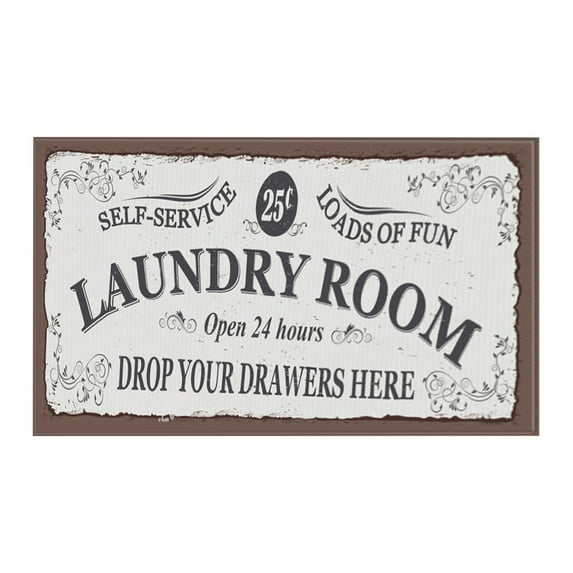 1X Non-Slip Farmhouse Kitchen Floor Mat Laundry Room Carpet Anti-Slip Kitchen Floor Mats Bathroom Laundry Room Decorative Accessories Carpet