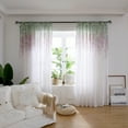 thumbnail image 1 of 1X One Curtain Leaves Sheer Curtain Tulle Window Treatment Voile Drape Valance 1 Panel Fabric Curtain, 1 of 6