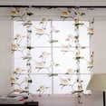thumbnail image 1 of 1X One Curtain Leaves Sheer Curtain Tulle Window Treatment Voile Drape Valance Fabric Curtain, 1 of 2