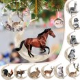 thumbnail image 1 of 1X Pendant Clearance! Animals Sitting on The Moon Ornaments for Christmas Tree Doubleprinted Acrylic Hanging Pendant for Christmas Tree Decorations Window Wall Hanging Ornament Living Room, 1 of 4