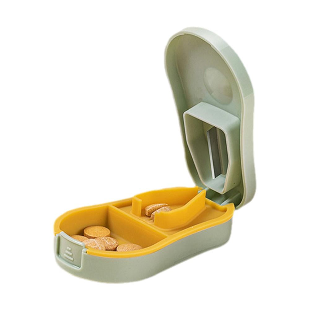 1X Pill Tablet Cutter for Small Or Large Pills Splitter Storage Box