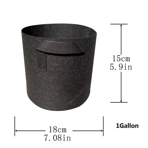 1X Plant Bag,1/2/3/5/7 Gallon Grow-Bag Heavy Thickened Nonwoven Plant Fabric Pot With Handles Clearance Sale