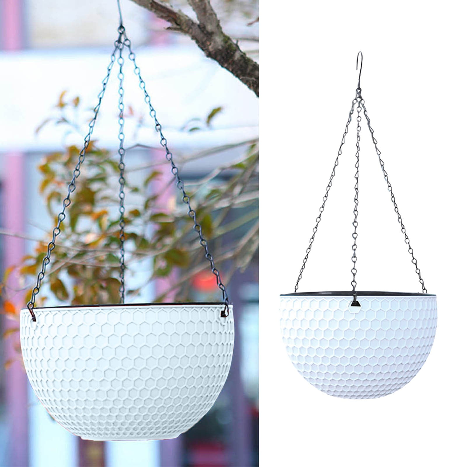 1X Plastic Flower Pot Clearance! Nomeni S Small Rattan Hanging Plastic