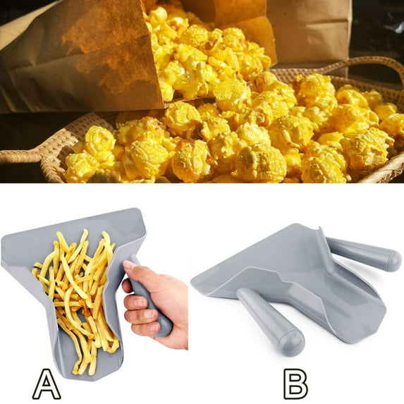 1X Plastic French Fries Scoop Popcorn Scoop Clearance! Nomeni Plastic French Fry Shovel Popcorn Shovel Right Hand, Kitchen Essentials Promotion Sale!