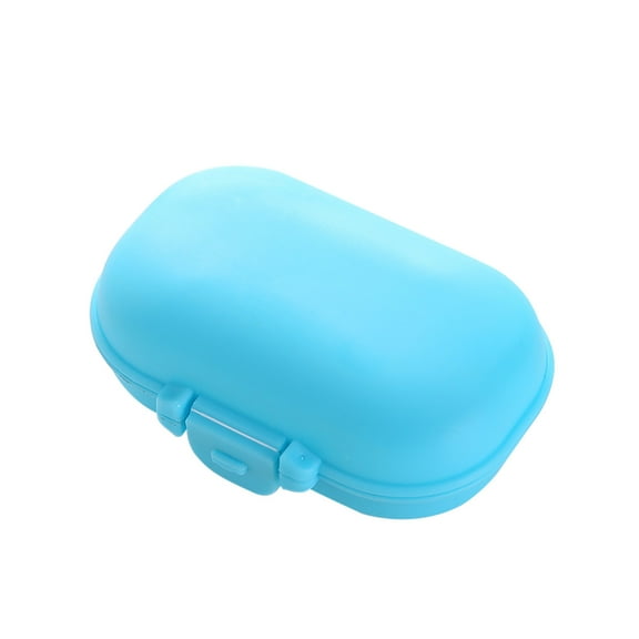 1X Portable Medicine Box Daily Portable 4-Compartments Travel Medicine Organizer Moisture Proof Small Medicine Box for Pocket Purse