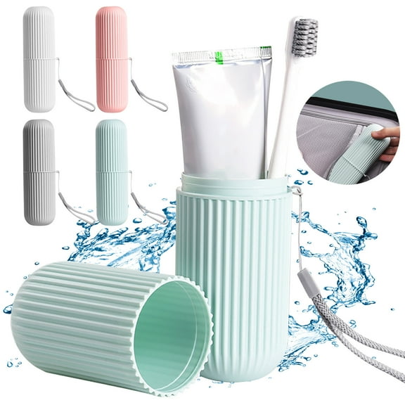 1X Portable Toothbrush Case Travel Toothbrush Holder, Portable Toothbrush Case Long 7.7 Inch for Traveling, Camping, Business Trip and School Bathroom Products