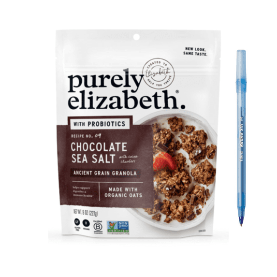 1X Purely Elizabeth Granola Chocolate Sea Salt Ancient Grain with Probiotics 8 oz
