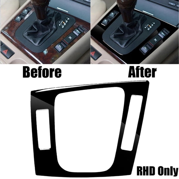 1X Rhd Car Gear Shift Panel Frame Covers Trim Piano Black For Bmw 3-Series E46 1998-2005 Repalceement Auto Parts Rhd