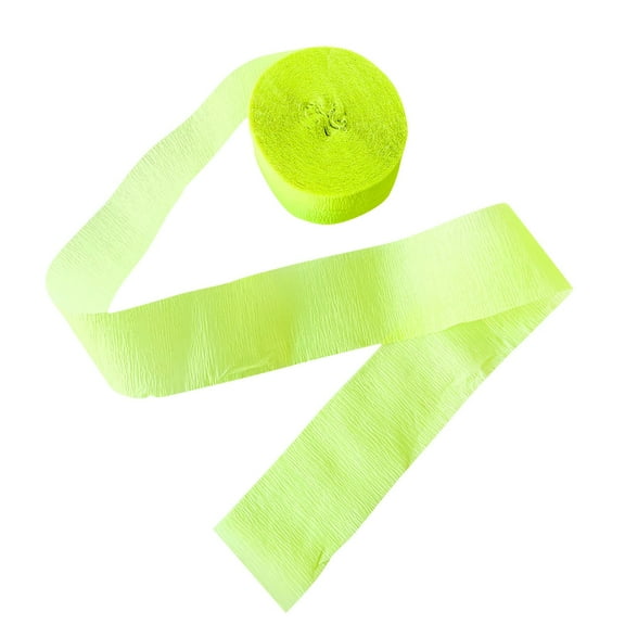 1X Ribbon Clearance! Nomeni Fluorescent Ribbon Tassel Party Background Fluorescent Paper Flower Decoration Fluorescent Yellow, Room Decor Promotion Sale! Yellow