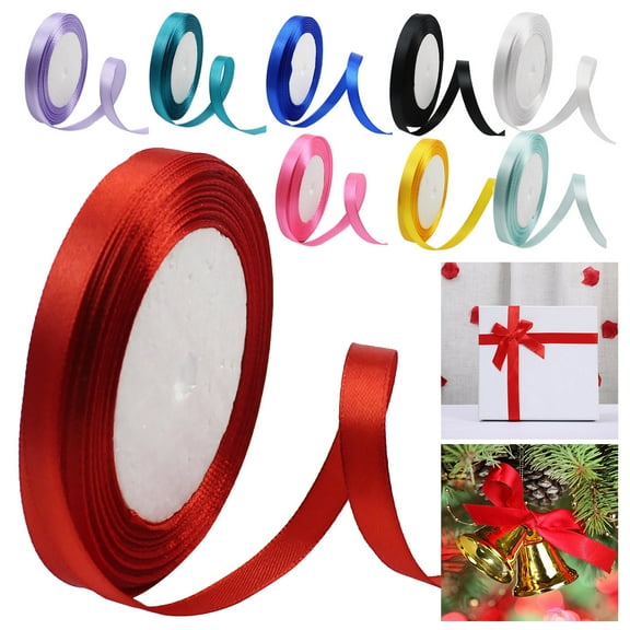 1X Ribbon Clearance! Nomeni Handmade Diy Satin Ribbon Flower Decoration Ribbon Gift Wrapping Black, Home Decor Promotion Sale! Black