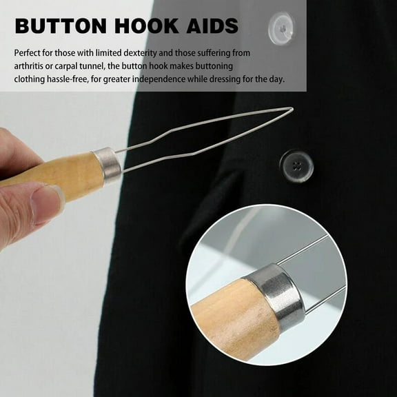 1X Shirts Button Hook Aids Helper Handicapped Seniors Siding Hooks Shirt Buttons