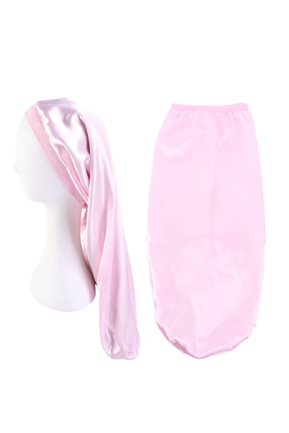 1X Shower Cap Hair Bonnets Soft Elastic Band Silky Sleeping Cap Big Bonnets for Women Braids Bathroom Products