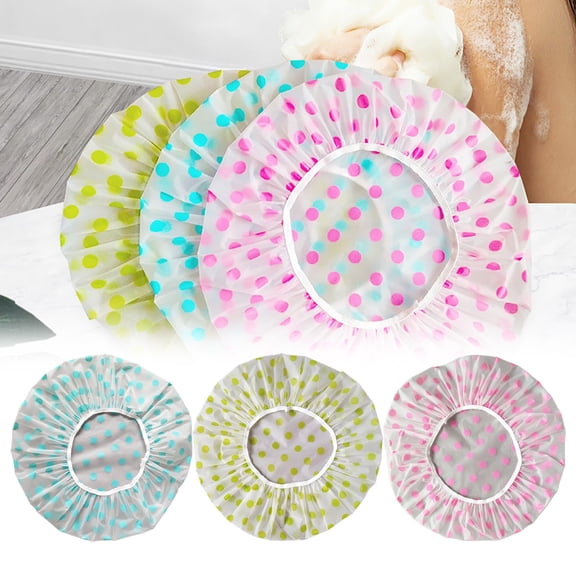 1X Shower Cap Combo Band Flower Printed Hat Shower Bonnet Women Shower Cap Eva Elastic Band Bath Hair Hat Reusable for Beauty Long Hair Braids Bathroom Products