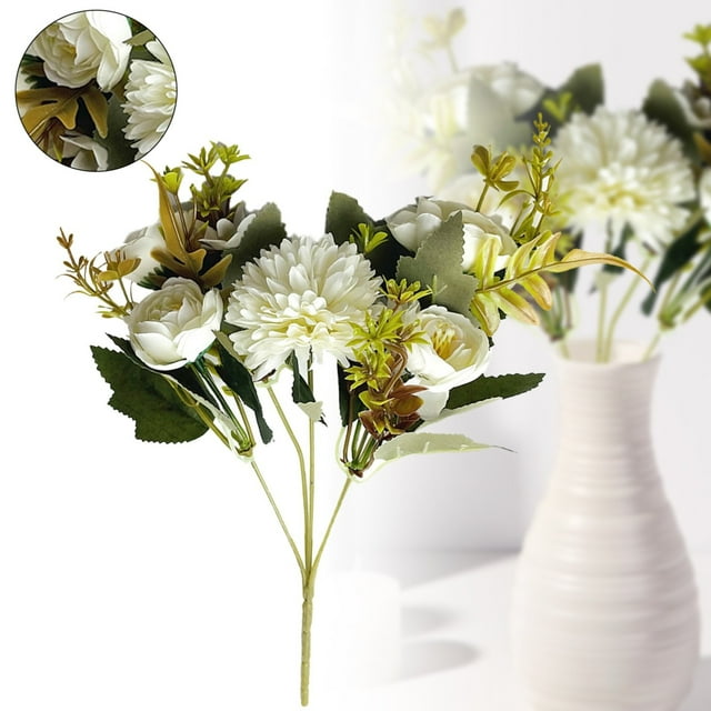 1X Simulation Chrysanthemum Tea Bud Combination Flower, Artificial Rose