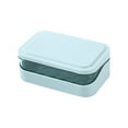 thumbnail image 1 of 1X Soap Box, Soap Box Blue, Fdelink Soap Bar Container Holder Case Travel Dish Storage Drainers Box Cover Dishes Plastic, 1 of 9