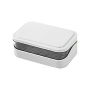 1X Soap Box, Soap Box White, Fdelink Soap Bar Container Holder Case Travel Dish Storage Drainers Box Cover Dishes Plastic