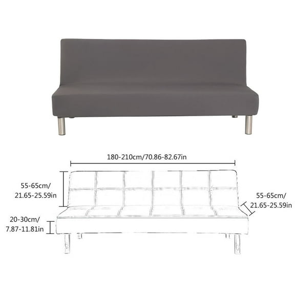 1X Sofa Cover Folding Sofa Cover Solid Color Futon Slipcover Polyester Elastic Fabric All Inclusive Cover