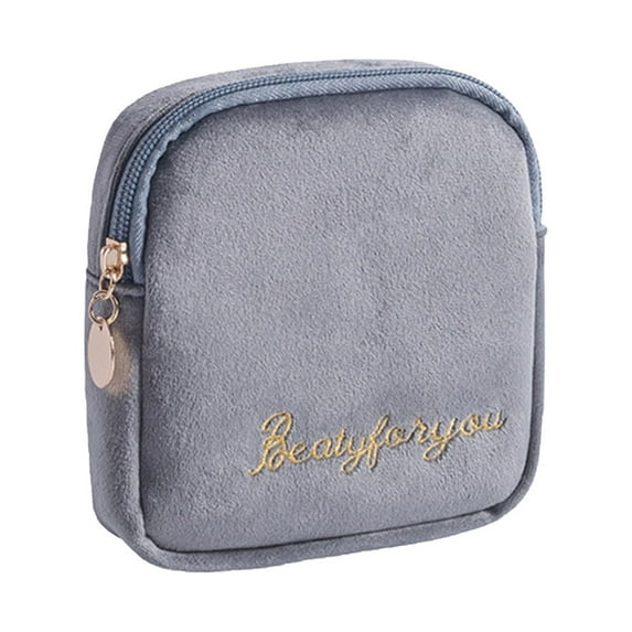 1X Storage Bag Clearance! Flannel Sanitary Napkin Storage Bag Aunt Towel Earphone Banknote Clutch Small Portable Multifunctional Storage Bag Home Textile Storage