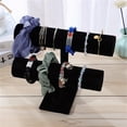 thumbnail image 1 of 1X Storage Rack 2-Tier Velvet Jewelry Bracelet Watch Rack Organizer Display Stand Holder Home Textile Storage, 1 of 2