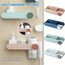 1X Storage Rack Punch-Free Hair Dryer Rack Bathroom Hair Dryer Storage Rack Household Wall Home Textile Storage