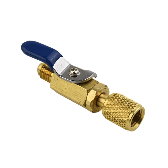 1X Straight Ball Valve 1/4In Sae 800Psi For Car R410A Ac Hose YIWEI