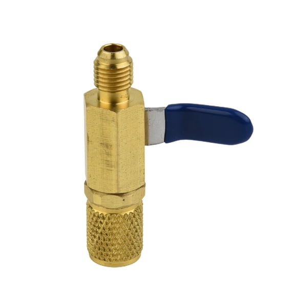 1X Straight Ball Valve 1/4In Sae 800Psi For Car R410A Ac Hose