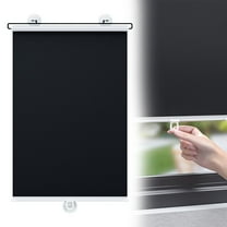 1X Summer Sunshade Car Retractable Sunshade Home Use Suction Cup Roller Blinds Insulation Shading Curtain Retractable Balcony Sunshade Window Curtains Privacy Screen for Home Car Black