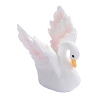1X Swan Figurine - Miniature Ornament Creative Swan Resin Figurine Charming Desktop Decor for Home