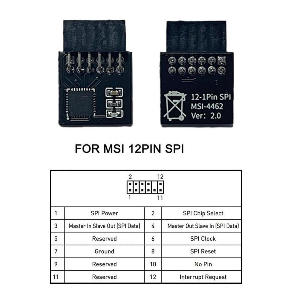 1X TPM2.0 Module Compute Securely bus header Trusted 12/14/18/20pin N ...