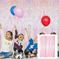 1X Tassel Curtain Foil Fringe Curtains, Metallic Tinsels Fringe Curtains for Party Prom Birthday Wedding Favors Decoration Curtain