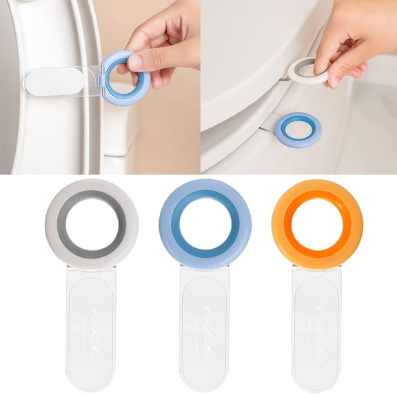 1X Toilet Opener Self Adhesive Rubber Ring Handletoilet Lid Handle Drawer Cupboard Door Handle Bathroom Products