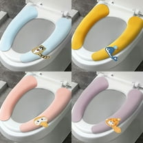 1X Toilet Seat Soft Bathroom Padded Toilet Seat Stretchable Fibres Easy To Fit Cushioned Cover Comfortable and Washable Toilet Seat Toilet Mat