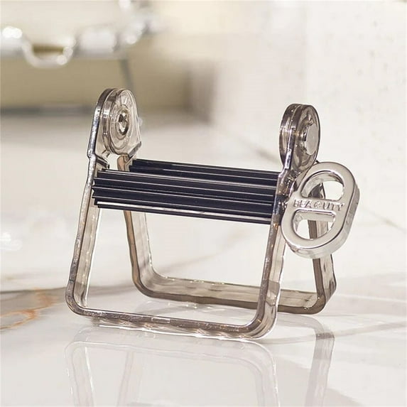 1X Toothpaste Squeezer Clearance! Toothpaste Squeezer Roller Toothpaste Tube Squeezer Dispenser Squeezer With Rotatable Handle Toothpaste Tube Wringer Seat Holder Stand Bathroom Products
