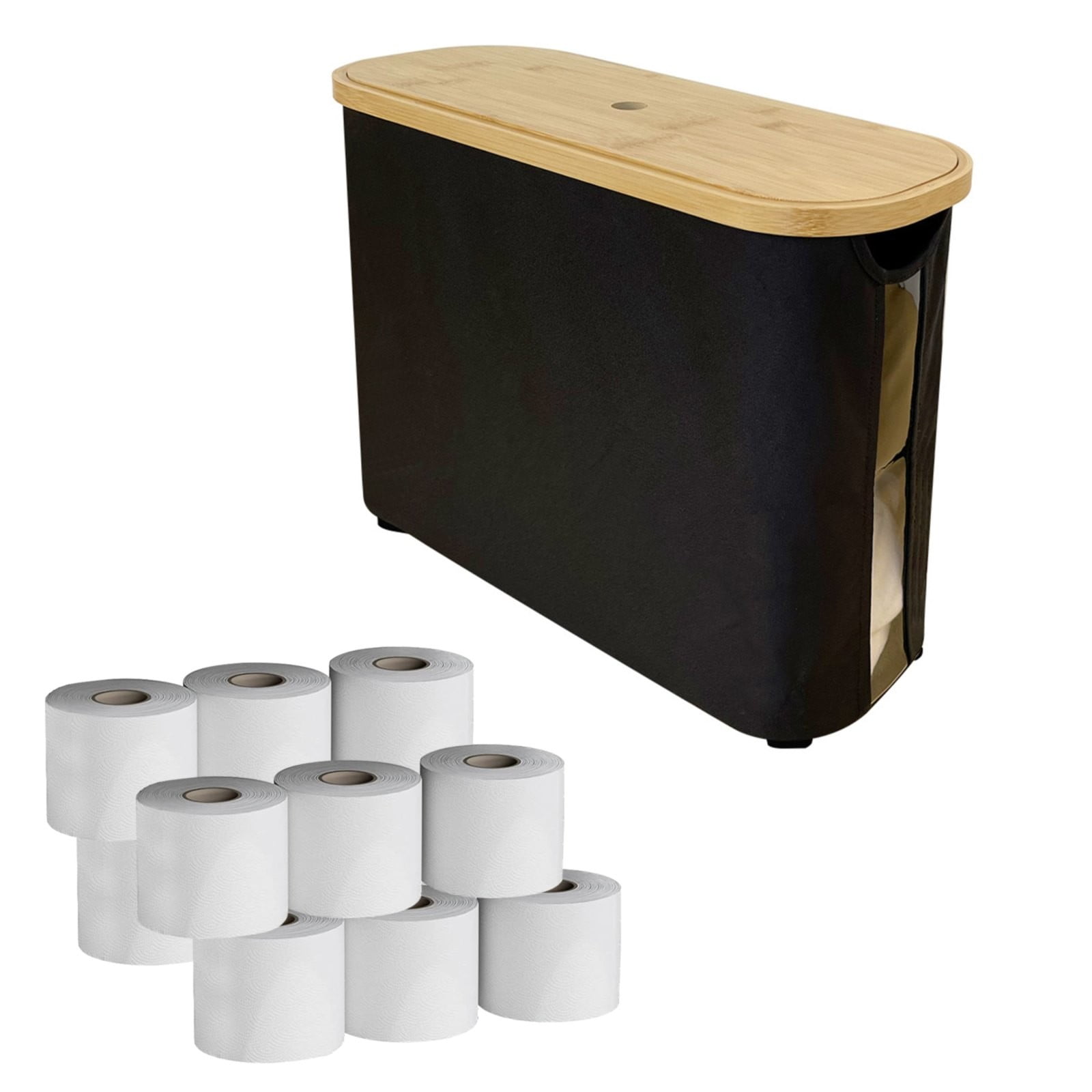 1X Transparent Tissue Roll Storage Basket， Toilet Paper Toilet Paper