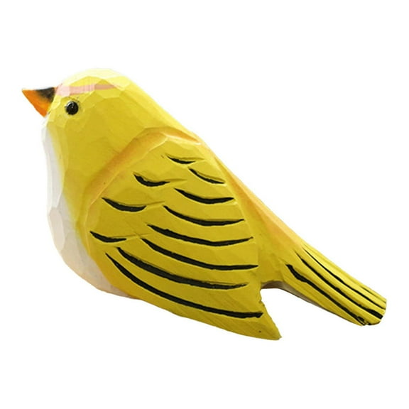 Desktop Ornament - Desktop Dress Up - Bird Figurine - Small Wood Bird Statue Art Handmade Carving Decoration Miniature Animals