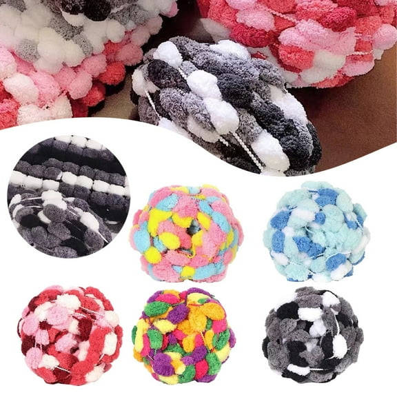 1X Wool Skein Color Chunky Yarn Pomp A Doodle Yarn Pom Yarn Soft Yarn for Crocheting Plush Yarn for Knitting Blanket Rugs Sweater Bag Cushion Diy Knitting Diy