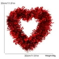 thumbnail image 1 of 1X Wreath Clearance! Valentine'S Day Wreath Heart Shaped Wreath for Front Door Valentine'S Day Heart Shaped Wreath Decorations Ornaments Love Heart Shaped Hanging Garland Wedding Party Decor, 1 of 3