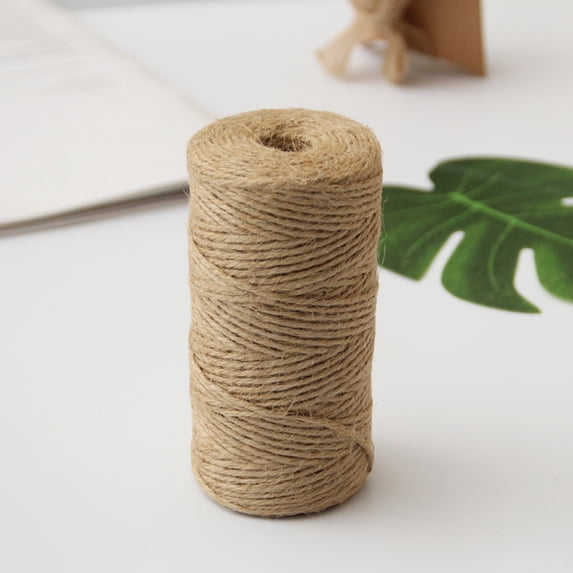 1X Yarn Ball 100M Natural Jute Brown Rope for Gift Wrapping Heavy Duty Industrial Packing Gardening Recycling Bundling Diy Knitting Diy