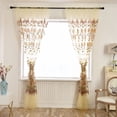 thumbnail image 1 of 1X a Curtain Leaves Sheer Curtain Tulle Window Treatment Voile Drape Valance 1 Panel Fabric, 1 of 4