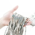 thumbnail image 1 of 1X2M Laser Rain Curtain Party Decoration Rain Curtain Silver,1Pc Rain Curtain,Foil Curtains Shimmer Curtain for Birthday Wedding Party Bright Rain Curtain Party Decoration Rain Curtain, 1 of 4