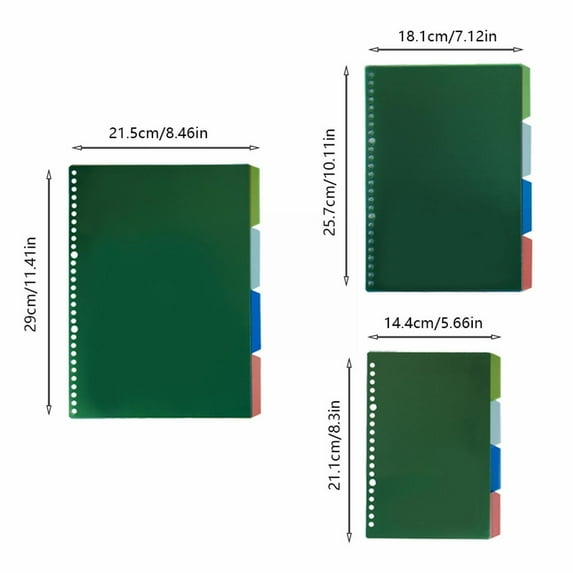1X4 Color Loose-Leaf Book Dividers with Tabs 4 Tab Dividers Pack Of 1 Sets 4 Dividers Dividers with Write On Tabs for School Home