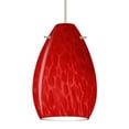 thumbnail image 1 of 1XT-1713RC-SN Besa Lighting Pera 6-One Light Cord Pendant with Flat Canopy-4.5 Inches Wide by 6.5 Inches High-Satin Nickel Finish-Red Cloud Glass, 1 of 1